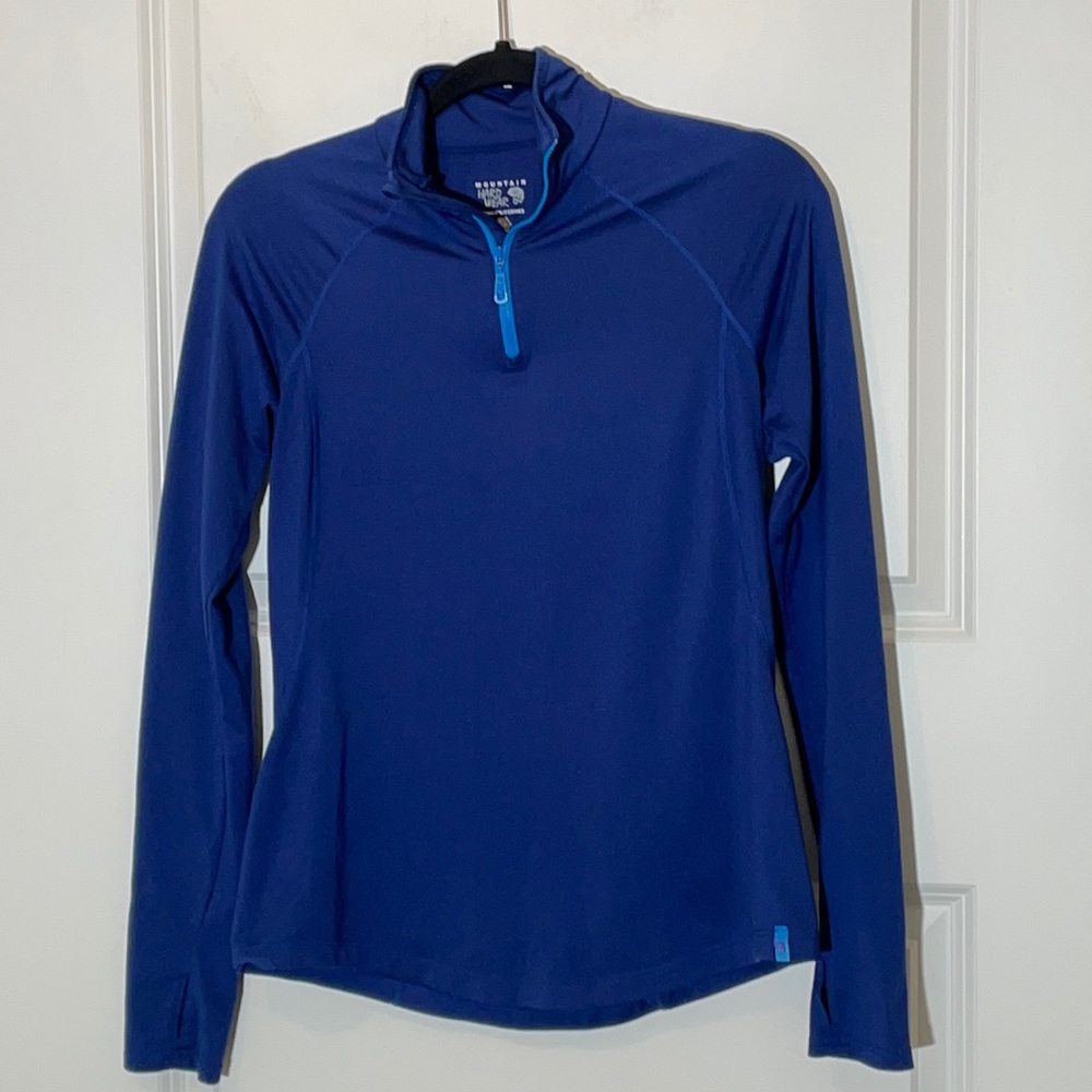 Mountain Hardwear Blue Pullover Quarter Zip Small